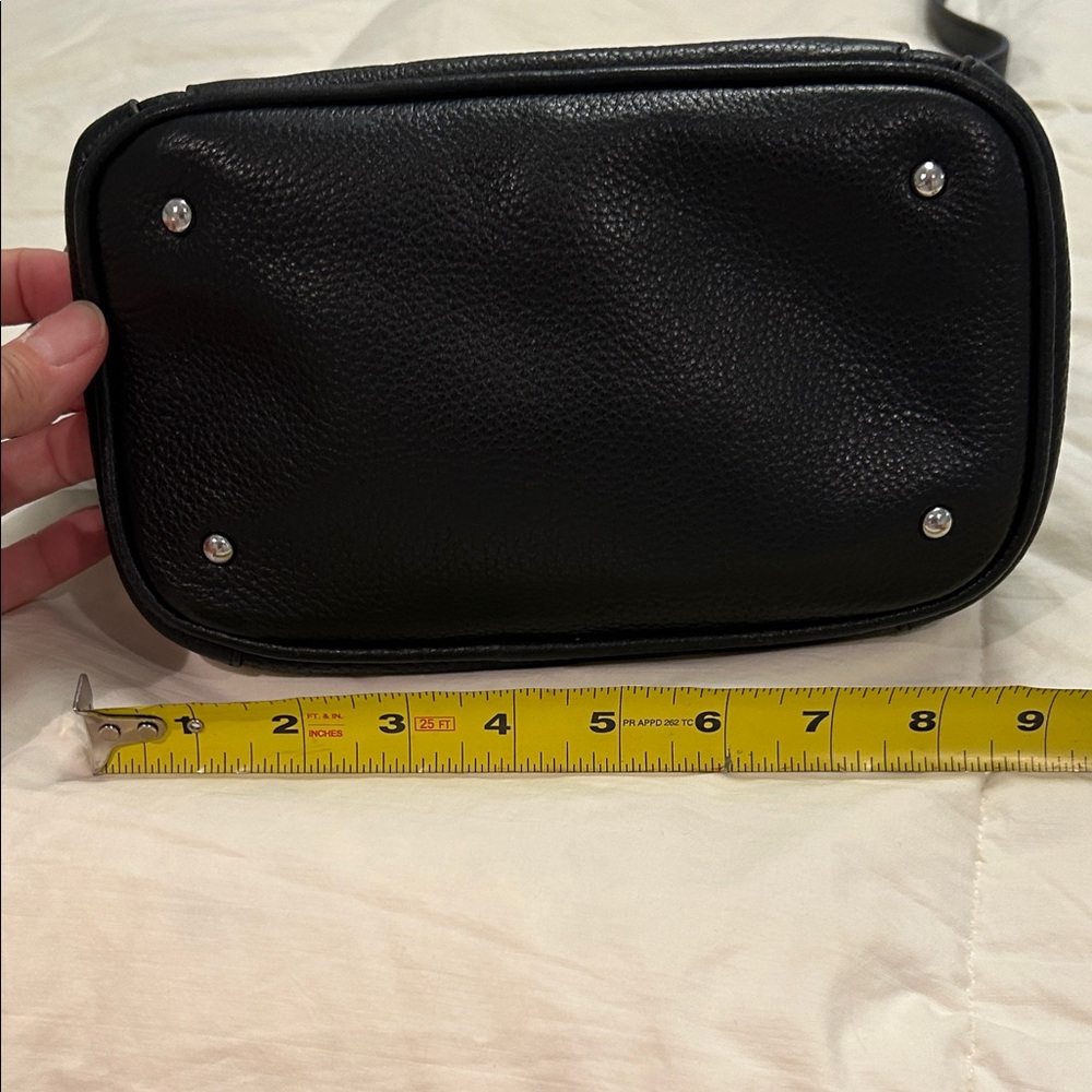 Aimee Kestenberg Elation Black Pebble Leather Crossbody/Bucket Bag - Picture 13 of 15